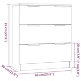 thumbnail of Helloshop26 - Buffet Sideboard Kommode Kleiderschrank Aufbewahrungsmöbel Organizer für Küche Wohnzimmer Lounge 3-teilig Sonoma 02_0037108
