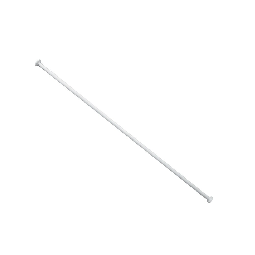 Ekershop Alu Duschvorhangstange Teleskopstange von 70 bis 120 cm Weiß ohne Bohren für Duschvorhang