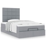 thumbnail of vidaXL Ottoman-Bett mit Matratze Hellgrau 120x200 cm Stoff