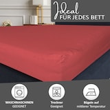 thumbnail of Spannbettlaken Boxspringbett 100% Baumwolle 180-200x220 cm Rot