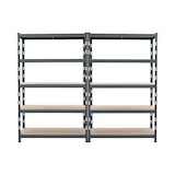 thumbnail of METRO Professional Doppel Schwerlastregal KPW55Z, Metall, 120 x 40 x 200 cm, Fachlast 300 kg, grau, 2 Stück