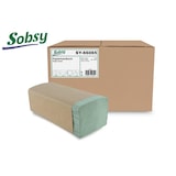 thumbnail of 8000 Papierhandtücher SOBSY - 1-lagig - grün - ZZ- V - Falz - Falthandtücher