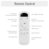 thumbnail of Deckenventilator 36x107x107 cm mit LED-Beleuchtung 22W, Fernbedienung, DC-Motor leise, 3 Lichtfarben dimmbar, Dunkelblau