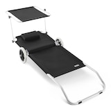 thumbnail of CASARIA® Alu Sonnenliege Klappbar mit Dach Strandliege mit Rollen Kissen Liegestuhl Strand Grau