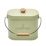 thumbnail of Seau compost ovale vert 3L -  300.00 cl Ovale Métal Guillouard 20.00x10.00 cm