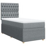 thumbnail of vidaXL Boxspringbett mit Matratze Hellgrau 100x200 cm Stoff