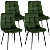 thumbnail of CLP Set van 4 eetkamerstoelen Antibes Velvet Fluweel HBT: 84x45x55 cm groen