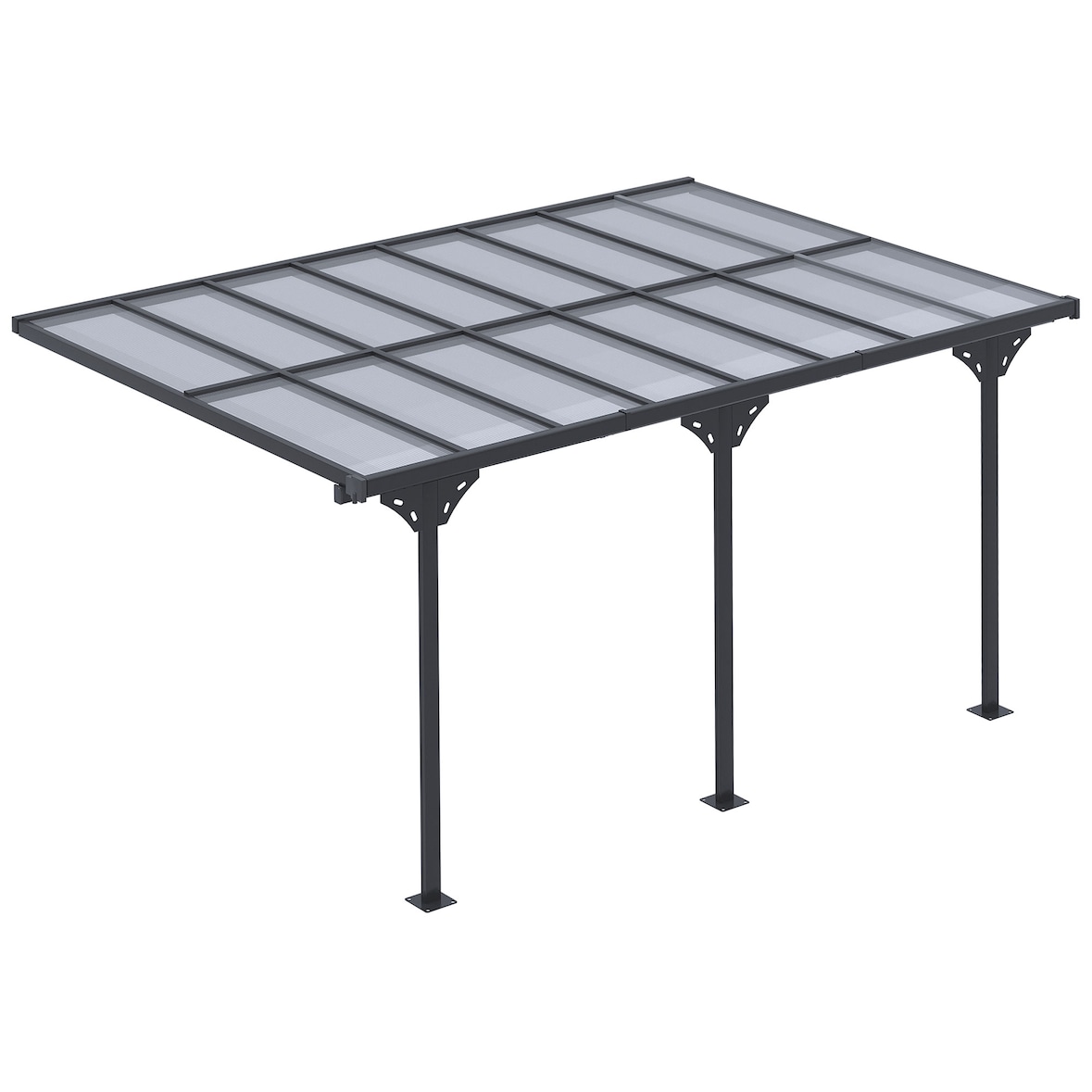 Outsunny - Pergola - 4 x 3 m - grau
