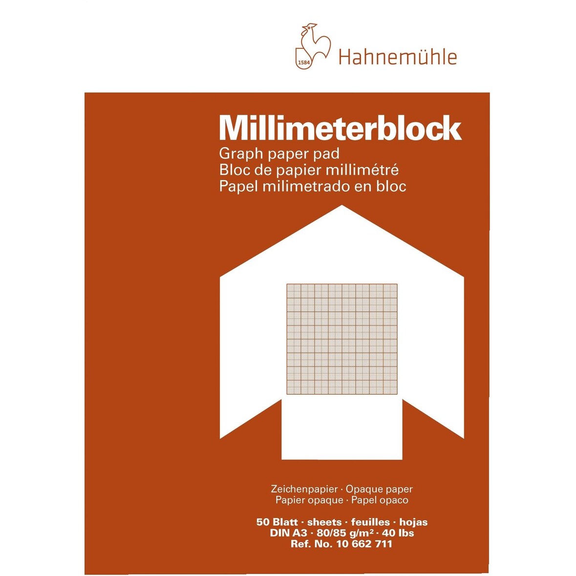 Hahnemühle 10662711 Millimeter - Block 50 Blatt, A3, 80 g/qm