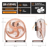 thumbnail of Brandson Windmaschine Retro Stil, Ventilator, Standventilator 30cm, Tischventilator Bodenventilator, hoher Luftdurchsatz robuster Stand