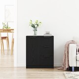 thumbnail of vidaXL Schwarzer Eichen-Sideboard 60x30x70 cm aus Holzwerkstoff