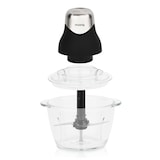 thumbnail of H.Koenig Mini Tritatutto elettrico Nero LEO8 Ciotola di vetro graduata resistente 1L Lame in acciaio inox, coperchio per conservazione