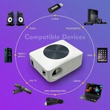 thumbnail of Videoprojecteur LED Smart HD 720P Luminosité 80ANSI Contraste 3000:1 Portable YONIS