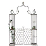 thumbnail of DanDiBo Rosenbogen mit Tor Pforte Metall 275x170 cm Rundbogen Torbogen Pergola 110241 Schmiedeeisen Rankhilfe Gartentor