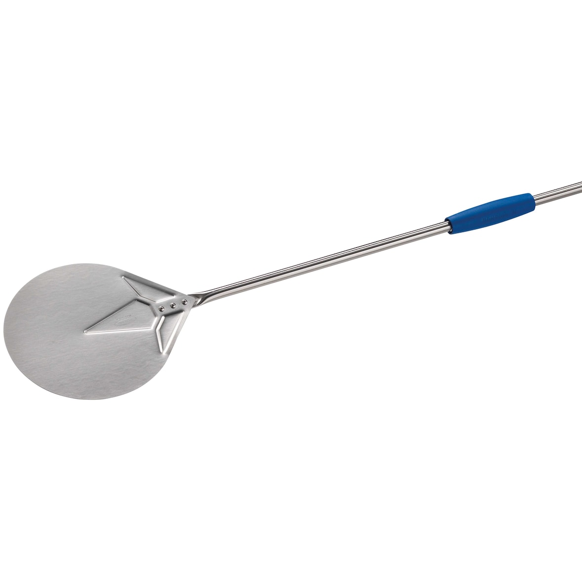 Gi-metal ronde pizzaschep van roestvrij staal, 20 cm, 150 cm handvat, 20 cm