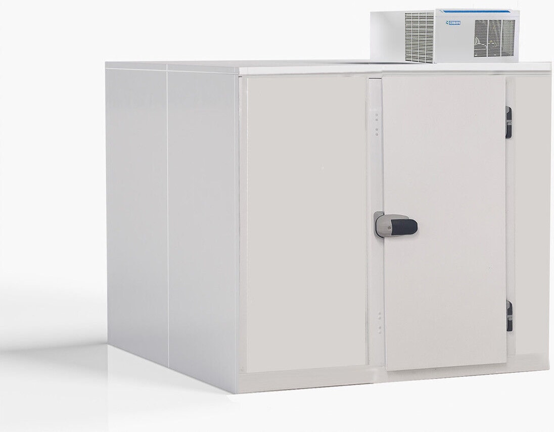 Kühlzelle mit Deckenaggregat begehbares Kühlhaus 2,6m³ 1500x1200x2010mm -2/+5°C mit Aufbau