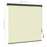 thumbnail of vidaXL Rolgordijn voor buiten 160x250 cm crème