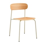 thumbnail of Set van 2 beige houten stoelen