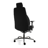 thumbnail of Bürodrehstuhl 24/7 mit Kopf- und Armlehnen, gepolstert, Lordosenstütze, Alu Fußkreuz, schwarz