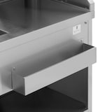 thumbnail of Royal Catering Estación de coctelería móvil - con cubitera y soporte para botellas - mostrador de 180 cm con aspecto de madera -