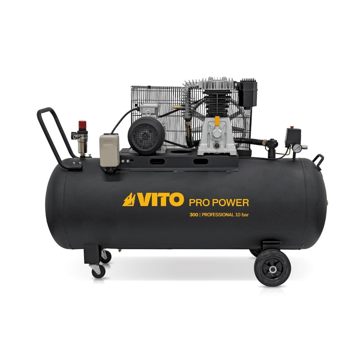Dreiphasiger Keilriemen-Luftkompressor 300L 10 Bar 4000W 5.5PS VITO 500L/min.