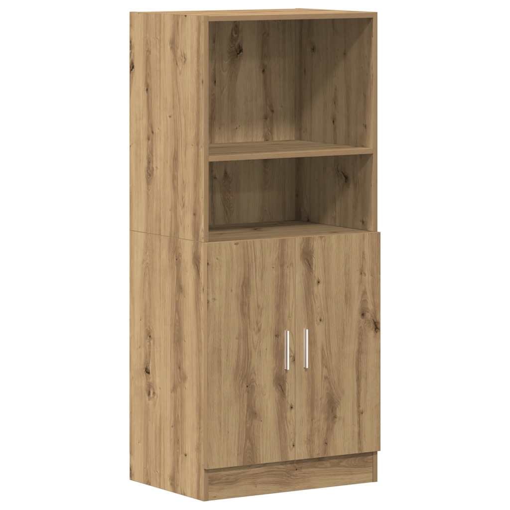 vidaXL Keukenkast 57x41,5x131,5 cm bewerkt hout artisanaal eiken