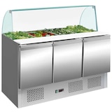 thumbnail of Gekoelde ingrediënten tafel RVS 3 deuren 260L 1365x700mm. Koelwerkbank voor bar, restaurant en horeca.