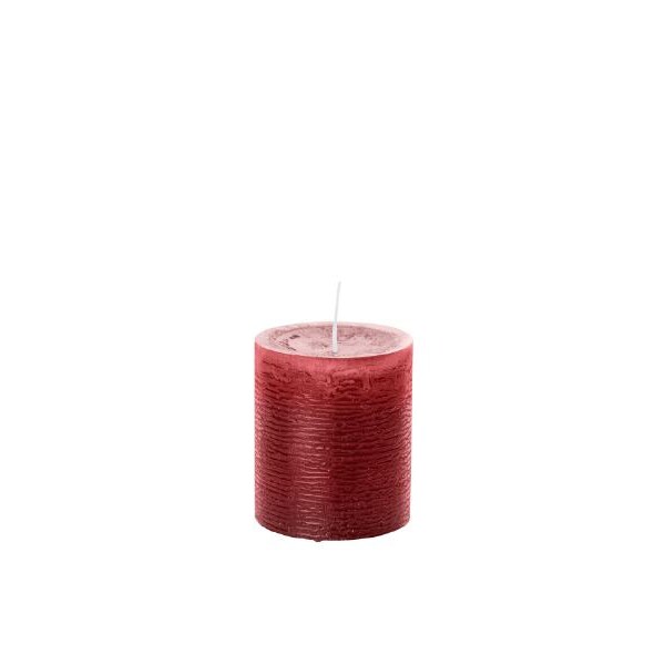 Bordeaux Rustic Kerzen, durchgefärbte Stumpenkerzen inkl. ASF 90 x 58 mm