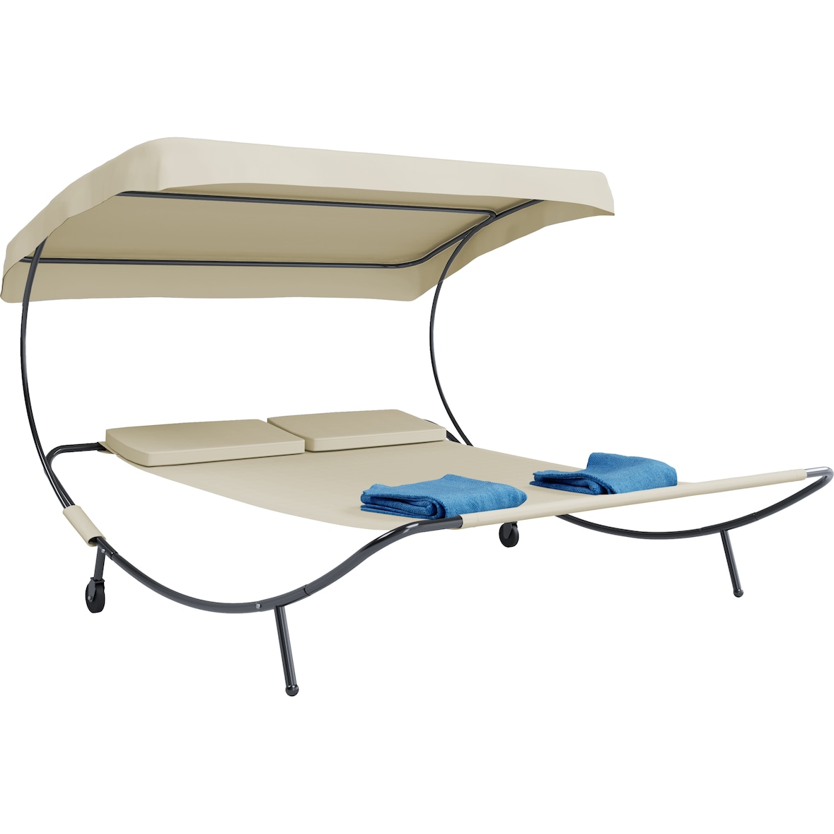 VCM Sonnenliege Bindox Creme H. 137 x B. 180 x T. 200 cm