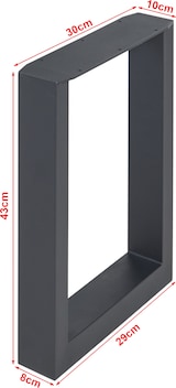 thumbnail of Helloshop26 - 2er-Set Tischbeine moderne Möbel originelles Design DIY Stahl 43 x 30 cm schwarz 03_0009678