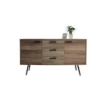 thumbnail of Möbilia Sideboard | 2 Türen,3 Schubladen | MDF mit strukturierter Dekorfolie | braun-schwarz | B106,5xT39xH77cm|25020095