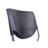 thumbnail of Décoshop26 - Lot de 4 chaises de bureau sans roulettes conférence réunion empilable en tissu maille gris 04_0000549
