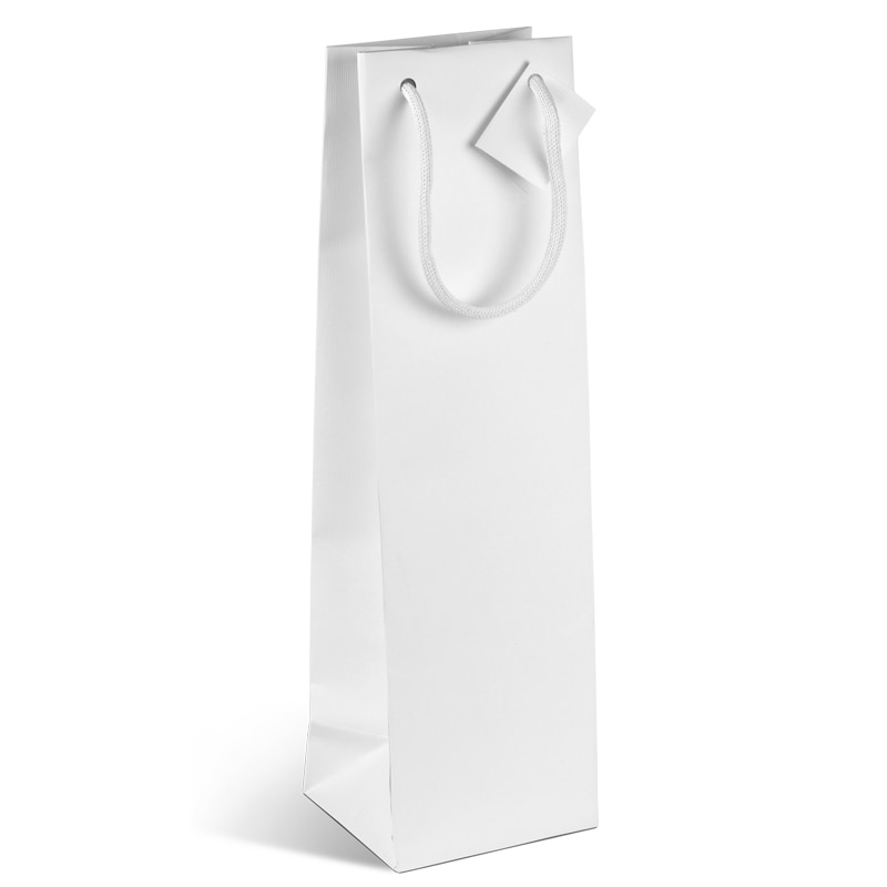 Natuurlijke witte kraft magnum tas met papieren handvatten per 100 - Gimex