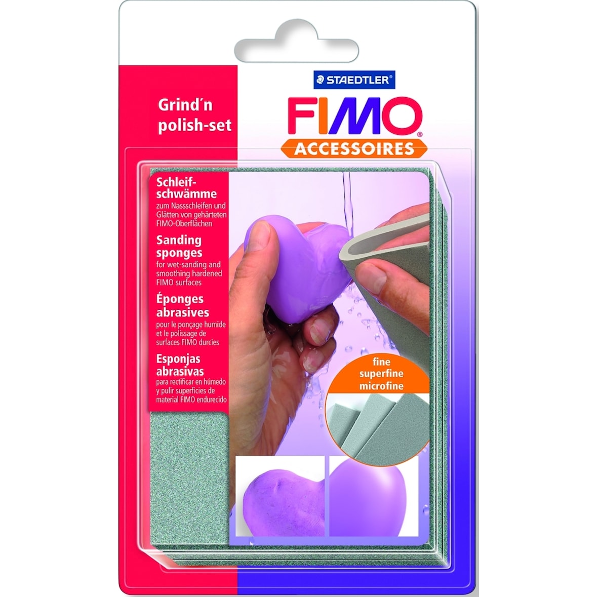Fimo accessoires Schleifschwamm-Set
