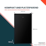 thumbnail of homeX Gefrierschrank, Tiefkühlschrank klein - 60L Nutzinhalt, 4-Sterne Gefrieren, Freezer freistehend, schwarz, FS1016-B