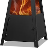 thumbnail of GARDEBRUK® Terrassenofen mit Abdeckung Schürhaken 102cm Groß Metall Feuerstelle Gartenkamin Feuerkorb Terrasse Garten