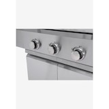 thumbnail of aro Barbecue a gas con 3 bruciatori, acciaio / acciaio inox, 122 x 57 x 114 cm, con tavolini laterali, coperchio con termometro, ruote, argento