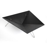 thumbnail of VASNER Merive M3 Feuerschale schwarz mit drei Edelstahl Hairpin Beinen, offenes Design mit 360° Wärmeabgabe