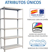 thumbnail of SimonRack Scaffalatura metallica, 2000x1000x500 mm, 5 livelli, ripiano metallico, 180 kg al punto di flessione, Bianco - Simonclick