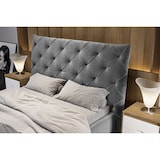 thumbnail of KAWOLA Bett ANNY Polsterbett Velvet grau 160x200cm