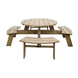 thumbnail of Rowlinson ronde houten picknicktafel