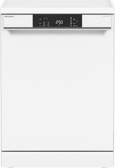Sharp vrijstaande vaatwasser (60 cm), QW-NA1CF47DW-DE, 13 couvert, Wit