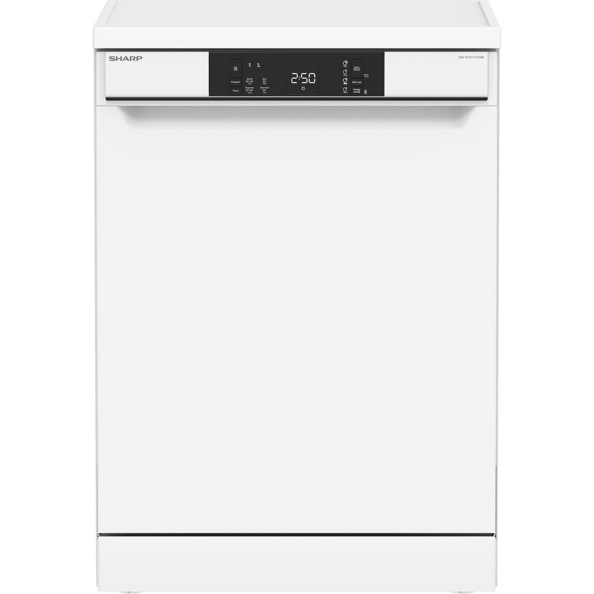 Sharp vrijstaande vaatwasser (60 cm), QW-NA1CF47DW-DE, 13 couvert, Wit