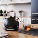 thumbnail of Arendo Wasserkocher mit Temperatureinstellung, 1,7 l, 2200 W, Edelstahl Retro Style Vintage, Überhitzung & Trockenkochschutz, schwarz