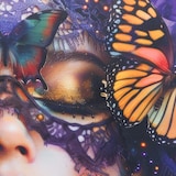 thumbnail of Toile dentelle Papillon 100x100 cm -  Décoré Rectangle Tissu Amadeus 104x2.5 cm