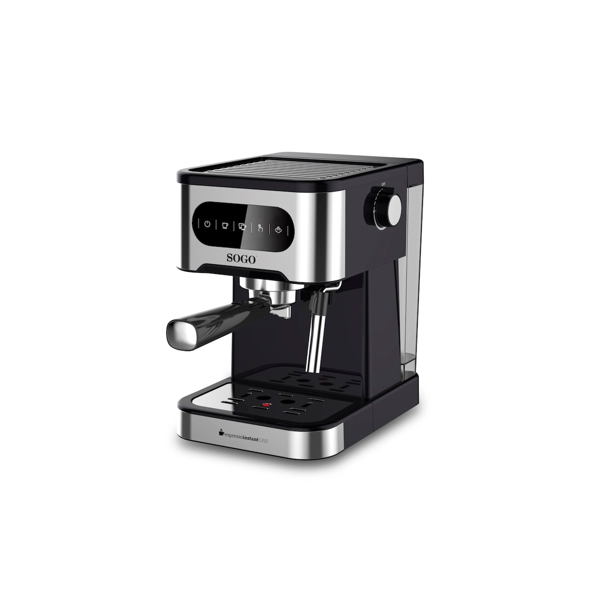 Máquina Café Expresso SOGO CAF-SS-5667; Pressão: 20 bar; Capacidade: 1,5L; Sistema de Termo bloco; Proteção de sobreaquecimento e sobrepressão