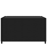 thumbnail of Mesa de centro jardín cuadrada ratán sintético negro 50x50x30cm