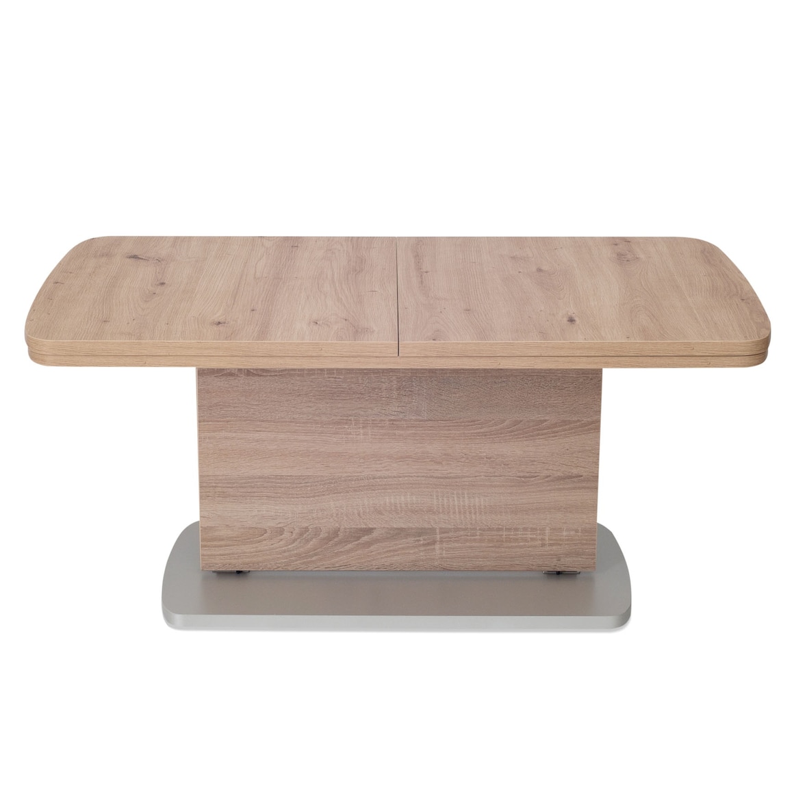 Vierhaus Couchtisch Platte und Wangen  Dekor Eiche sägerau, Wangen =  Auszugsplatten, ausziehbar und höhenverstellbar