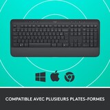 thumbnail of - Clavier sans fil - Ergonomique Entier avec Repose-Poignets -Signature K650 - Graphite Logitech