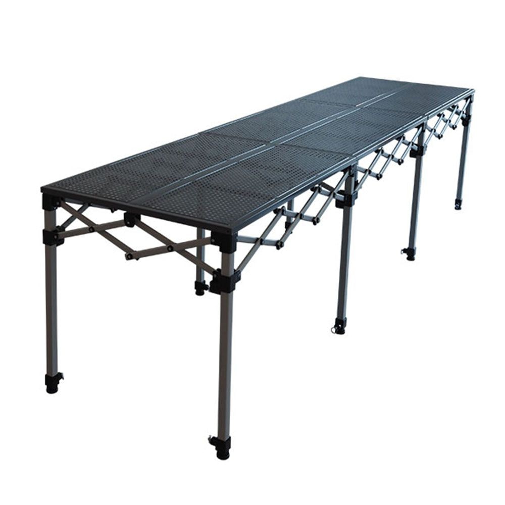 Bar comptoir pliant en acier et sa jupe noire 286x70 cm Furnitrade